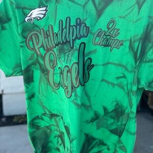Gildan Green Tie-Dye Philadelphia Eagles Tee
